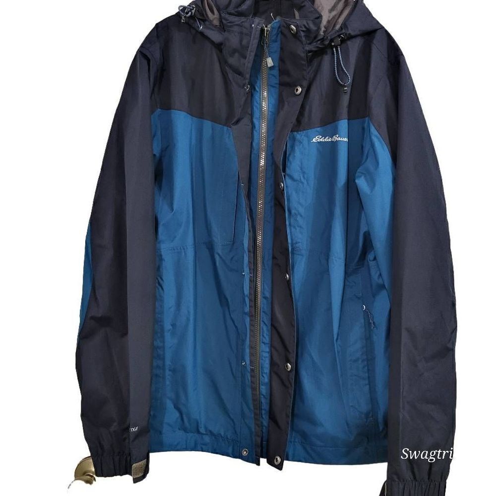 Eddie Bauer WeatherEdge jacket, black and blue size Med‎